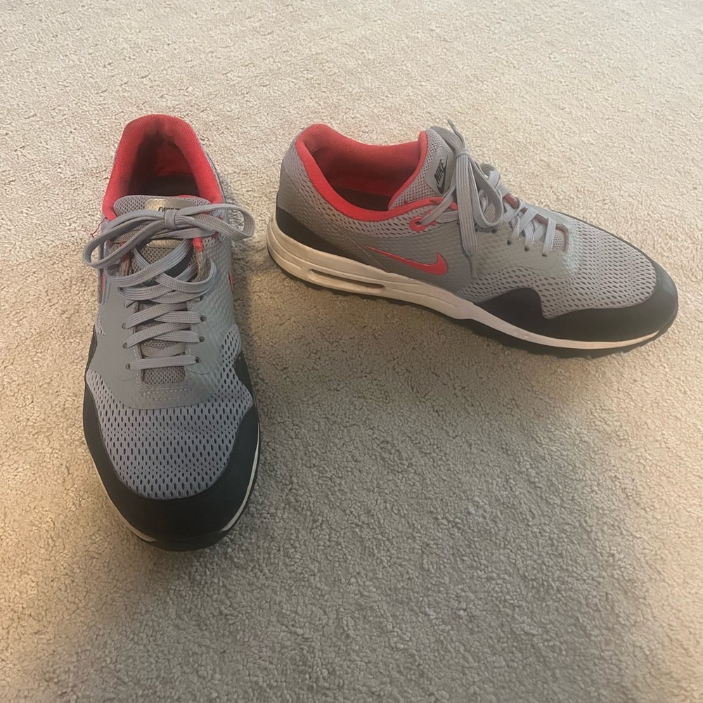 Nike Air Max 1 G Men's Golf Shoe - Grey/Red